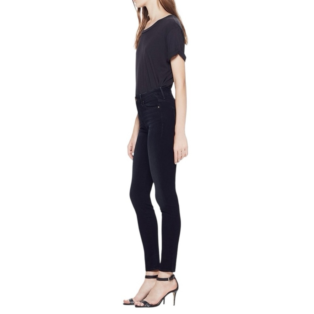 MOTHER High Waisted Looker Ankle Denim Jeans Size 27 Coffee, Tea or Me Wash Blue - Picture 2 of 10